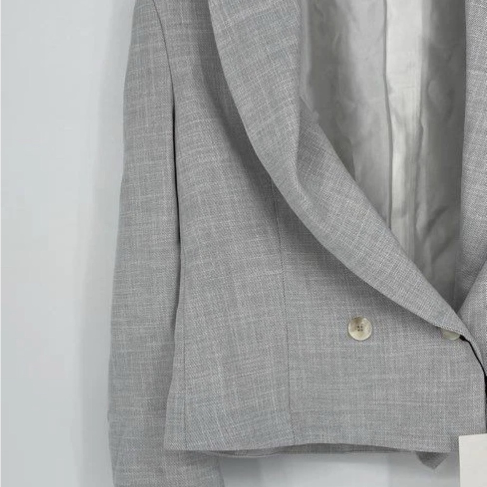 Zara Heather Gray Blazer Jacket - Picture 4 of 6